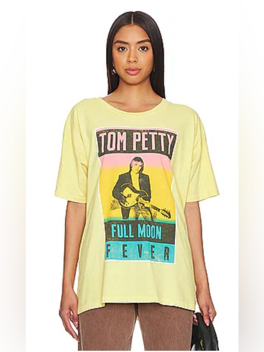 Daydreamer Tom Petty Butter Yellow Full Moon Fever Graphic Band Tee Size Small